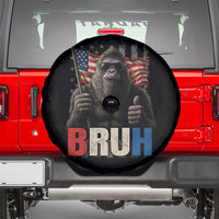 Funny 4th Of July Bigfoot Bruh Spare Tire Cover Patriotic Sasquatch American US Flag - Wonder Print Shop