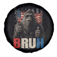 Funny 4th Of July Bigfoot Bruh Spare Tire Cover Patriotic Sasquatch American US Flag - Wonder Print Shop