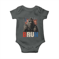 Funny 4th Of July Bigfoot Bruh Baby Onesie Patriotic Sasquatch American US Flag - Wonder Print Shop
