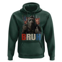 Funny 4th Of July Bigfoot Bruh Hoodie Patriotic Sasquatch American US Flag - Wonder Print Shop