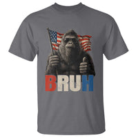 Funny 4th Of July Bigfoot Bruh T Shirt Patriotic Sasquatch American US Flag - Wonder Print Shop