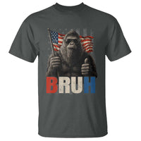 Funny 4th Of July Bigfoot Bruh T Shirt Patriotic Sasquatch American US Flag - Wonder Print Shop