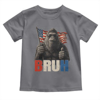 Funny 4th Of July Bigfoot Bruh Toddler T Shirt Patriotic Sasquatch American US Flag - Wonder Print Shop