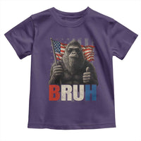 Funny 4th Of July Bigfoot Bruh Toddler T Shirt Patriotic Sasquatch American US Flag - Wonder Print Shop