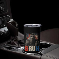 Funny 4th Of July Bigfoot Bruh Tumbler Cup Patriotic Sasquatch American US Flag - Wonder Print Shop