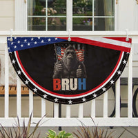 Funny 4th Of July Bigfoot Bruh Patriotic Fan Flag Sasquatch American US Flag