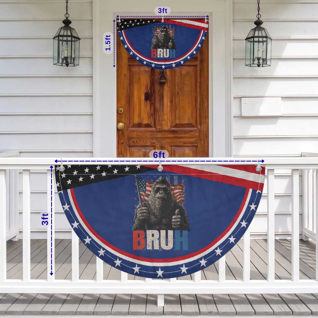 Funny 4th Of July Bigfoot Bruh Patriotic Fan Flag Sasquatch American US Flag