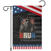 Funny 4th Of July Bigfoot Bruh Garden Flag Patriotic Sasquatch American US Flag