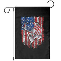 Funny Bass Fish Fishing Vintage American Flag Patriotic Garden Flag - Wonder Print Shop