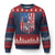 Funny Bass Fish Fishing Vintage American Flag Patriotic Ugly Christmas Sweater - Wonder Print Shop