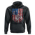 Funny Bass Fish Fishing Vintage American Flag Patriotic Hoodie - Wonder Print Shop