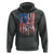 Funny Bass Fish Fishing Vintage American Flag Patriotic Hoodie - Wonder Print Shop