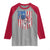 Funny Bass Fish Fishing Vintage American Flag Patriotic Raglan Shirt - Wonder Print Shop