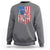 Funny Bass Fish Fishing Vintage American Flag Patriotic Sweatshirt - Wonder Print Shop