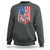 Funny Bass Fish Fishing Vintage American Flag Patriotic Sweatshirt - Wonder Print Shop
