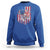 Funny Bass Fish Fishing Vintage American Flag Patriotic Sweatshirt - Wonder Print Shop