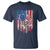 Funny Bass Fish Fishing Vintage American Flag Patriotic T Shirt - Wonder Print Shop