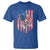 Funny Bass Fish Fishing Vintage American Flag Patriotic T Shirt - Wonder Print Shop