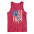 Funny Bass Fish Fishing Vintage American Flag Patriotic Tank Top - Wonder Print Shop