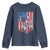 Funny Bass Fish Fishing Vintage American Flag Patriotic Youth Sweatshirt - Wonder Print Shop