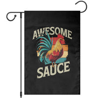 Funny Awesome Sauce Rooster Garden Flag Vintage Retro Chicken - Wonder Print Shop
