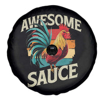 Funny Awesome Sauce Rooster Spare Tire Cover Vintage Retro Chicken - Wonder Print Shop