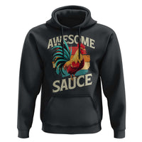Funny Awesome Sauce Rooster Hoodie Vintage Retro Chicken - Wonder Print Shop