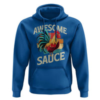 Funny Awesome Sauce Rooster Hoodie Vintage Retro Chicken - Wonder Print Shop