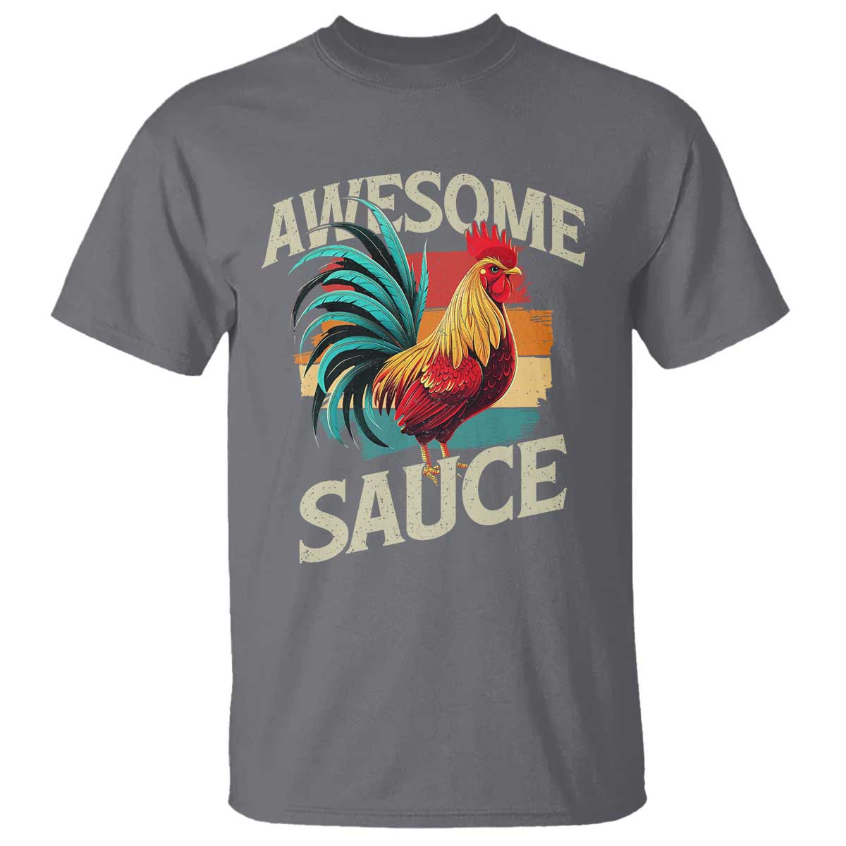 Funny Awesome Sauce Rooster T Shirt Vintage Retro Chicken - Wonder Print Shop