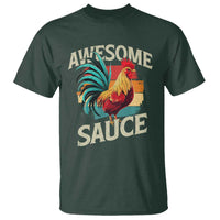 Funny Awesome Sauce Rooster T Shirt Vintage Retro Chicken - Wonder Print Shop