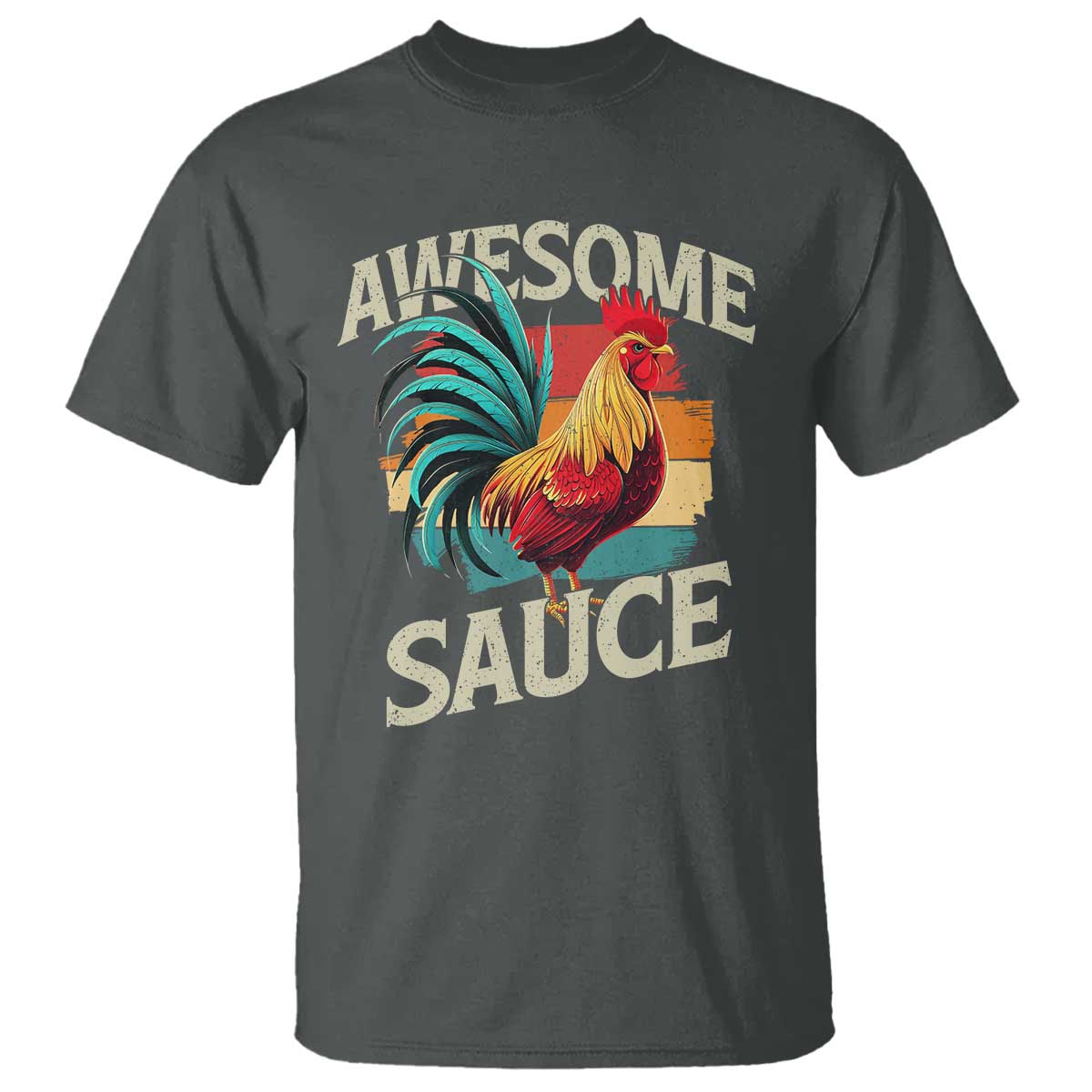 Funny Awesome Sauce Rooster T Shirt Vintage Retro Chicken - Wonder Print Shop