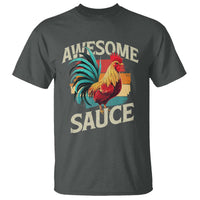 Funny Awesome Sauce Rooster T Shirt Vintage Retro Chicken - Wonder Print Shop