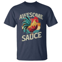 Funny Awesome Sauce Rooster T Shirt Vintage Retro Chicken - Wonder Print Shop