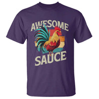 Funny Awesome Sauce Rooster T Shirt Vintage Retro Chicken - Wonder Print Shop