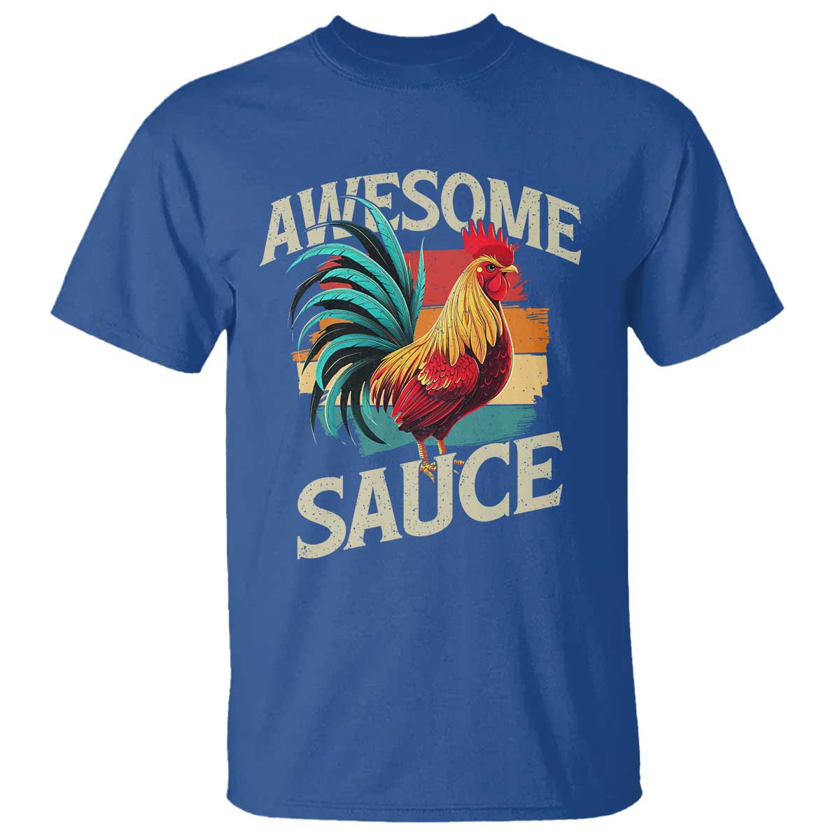 Funny Awesome Sauce Rooster T Shirt Vintage Retro Chicken - Wonder Print Shop