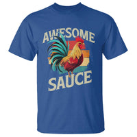 Funny Awesome Sauce Rooster T Shirt Vintage Retro Chicken - Wonder Print Shop