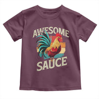 Funny Awesome Sauce Rooster Toddler T Shirt Vintage Retro Chicken - Wonder Print Shop