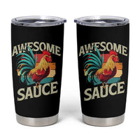 Funny Awesome Sauce Rooster Tumbler Cup Vintage Retro Chicken - Wonder Print Shop