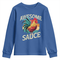 Funny Awesome Sauce Rooster Youth Sweatshirt Vintage Retro Chicken - Wonder Print Shop