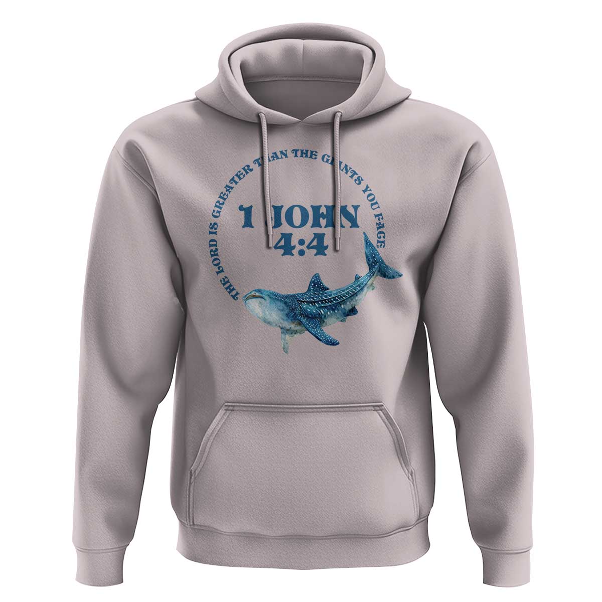 Whale Shark Lover Hoodie 1 John 4:4 Inspired Style Christian Aesthetic Ocean Animal - Wonder Print Shop