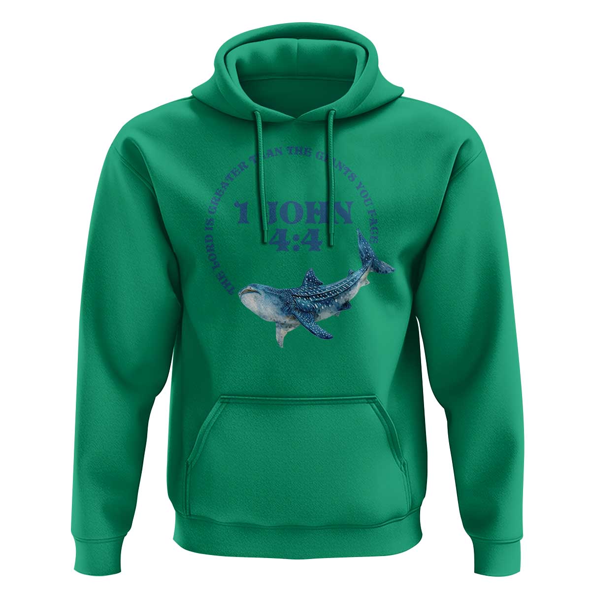 Whale Shark Lover Hoodie 1 John 4:4 Inspired Style Christian Aesthetic Ocean Animal - Wonder Print Shop