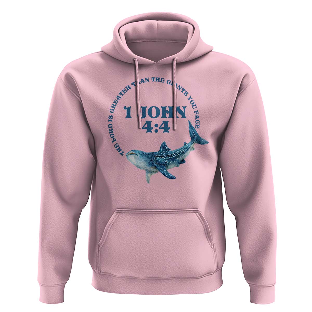 Whale Shark Lover Hoodie 1 John 4:4 Inspired Style Christian Aesthetic Ocean Animal - Wonder Print Shop
