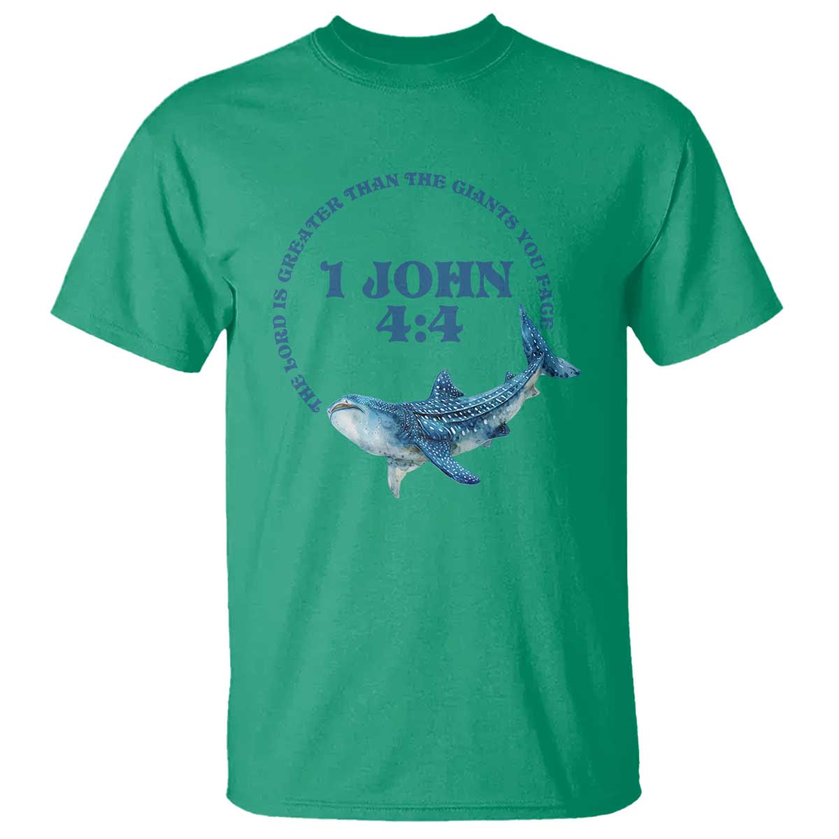 Whale Shark Lover T Shirt 1 John 4:4 Inspired Style Christian Aesthetic Ocean Animal - Wonder Print Shop
