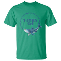 Whale Shark Lover T Shirt 1 John 4:4 Inspired Style Christian Aesthetic Ocean Animal - Wonder Print Shop