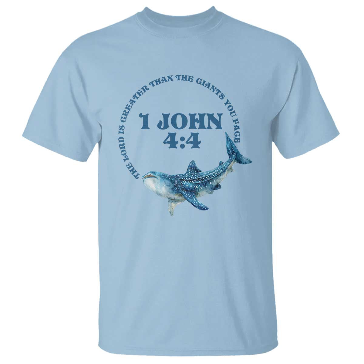 Whale Shark Lover T Shirt 1 John 4:4 Inspired Style Christian Aesthetic Ocean Animal - Wonder Print Shop