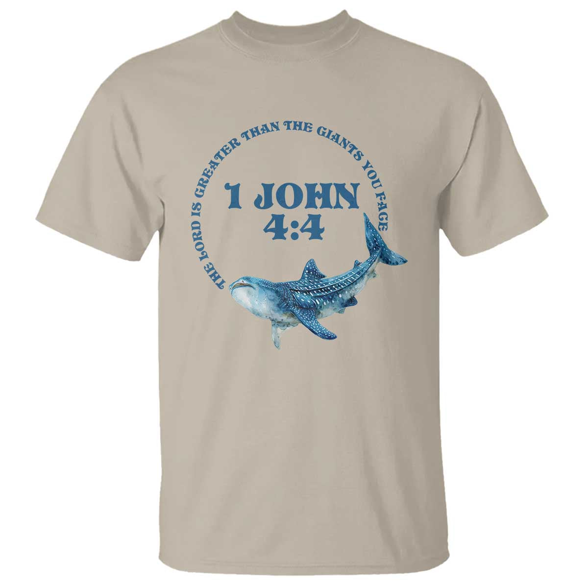 Whale Shark Lover T Shirt 1 John 4:4 Inspired Style Christian Aesthetic Ocean Animal - Wonder Print Shop