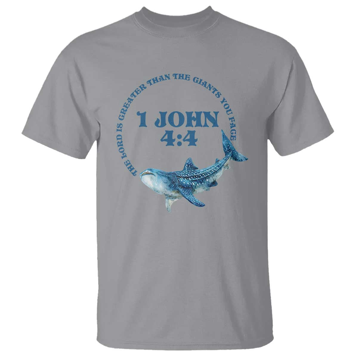 Whale Shark Lover T Shirt 1 John 4:4 Inspired Style Christian Aesthetic Ocean Animal - Wonder Print Shop