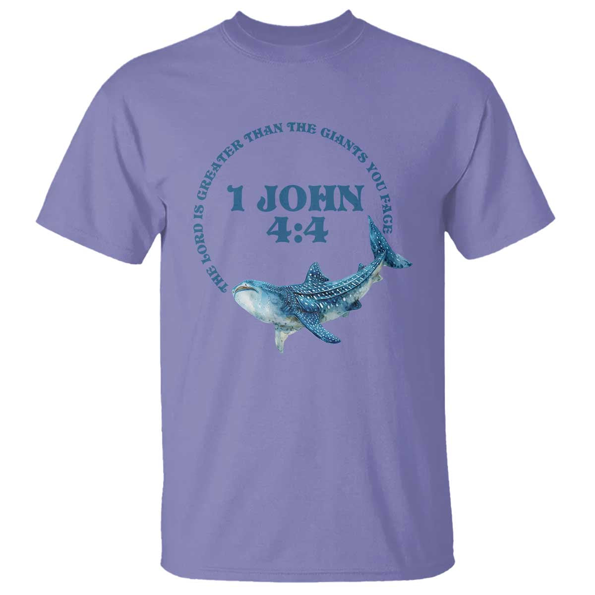 Whale Shark Lover T Shirt 1 John 4:4 Inspired Style Christian Aesthetic Ocean Animal - Wonder Print Shop