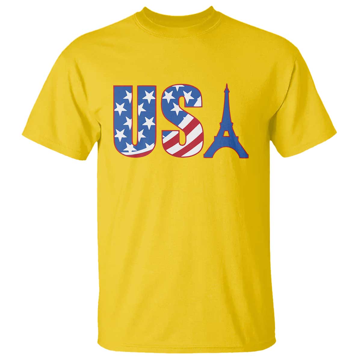 French-American Heritage Month T Shirt USA Eiffel Tower Paris Holiday Souvenir - Wonder Print Shop