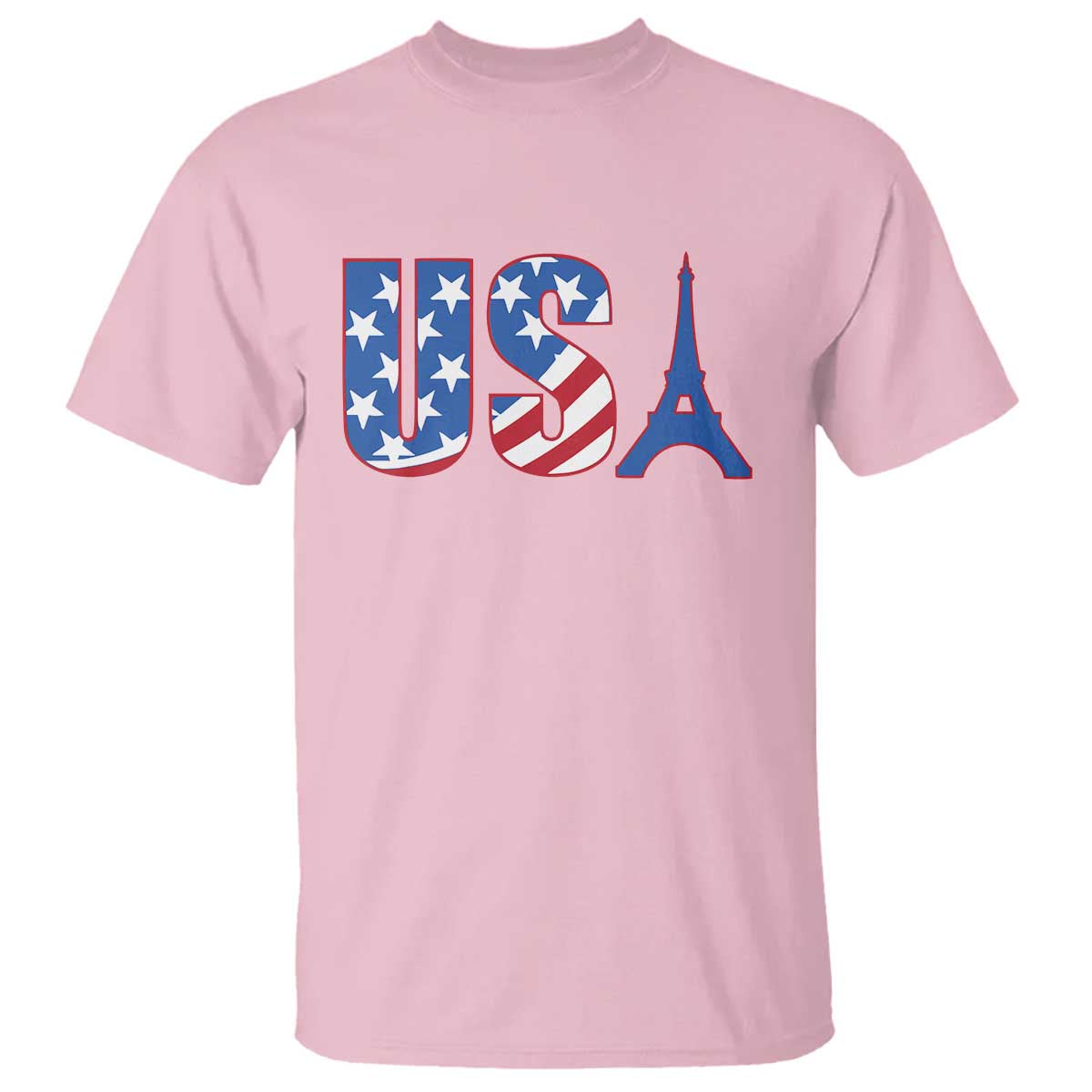 French-American Heritage Month T Shirt USA Eiffel Tower Paris Holiday Souvenir - Wonder Print Shop